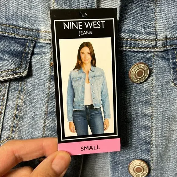 NINE WEST JEANS BLUE WOMEN SARAH JEAN JACKET SIZE SMALL COLOR WINDHAM NEW - Picture 5 of 7